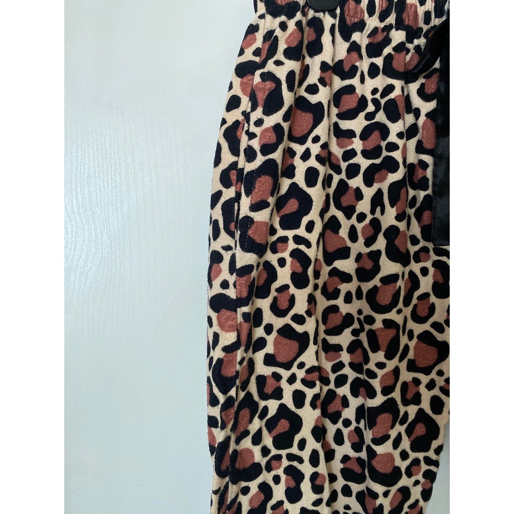 PajamaMania Women Leopard Print Pajama Pants 100% Cotton M Animal Print Lounge - Picture 4 of 7